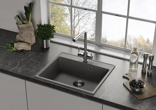 Мойка квадратная ULGRAN Quartz Forte 580 Космос