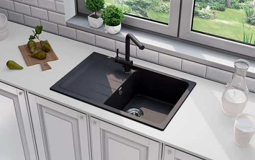 Мойка квадратная ULGRAN Quartz Gerda 780 Космос