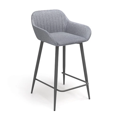 Стул для кухни Индиго Барный каркас Графит Ткань Рогожка Sherlok SHE 993