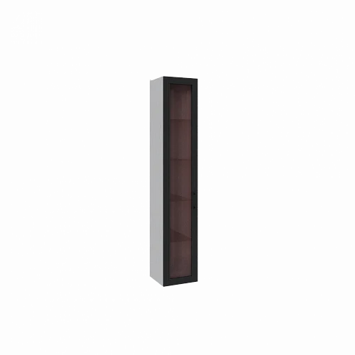 Шкаф- витрина для гостиной Бруклин 35 ГШ 7 Правый Графит/ Лофт Гранит