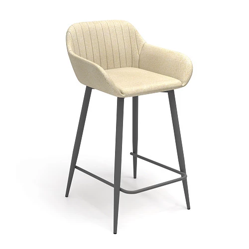 Стул для кухни Индиго Барный каркас Графит Ткань Рогожка Sherlok SHE 110