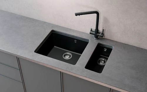 Мойка квадратная ULGRAN Quartz Underground 450 Уголь