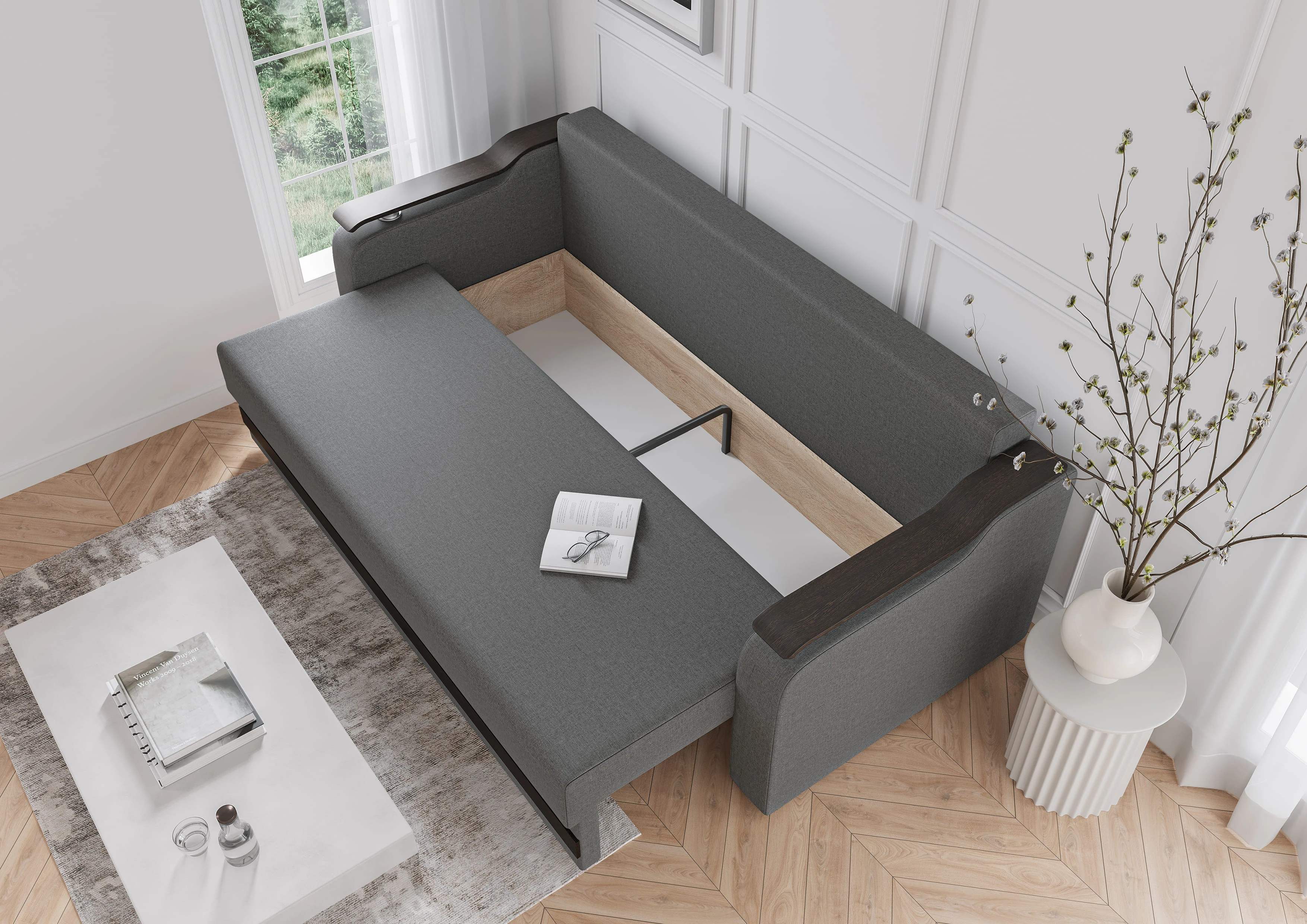 Диван прямой Фаворит Премиум Рогожка  Savana Grey