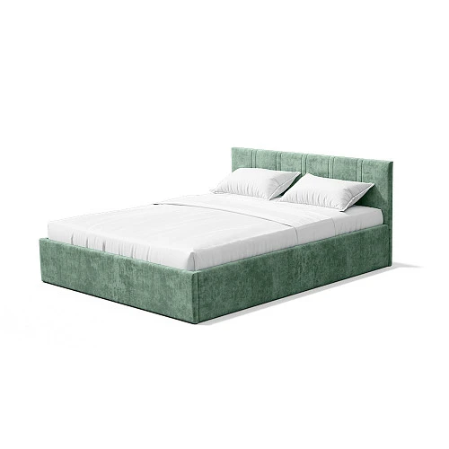 Кровать двуспальная Ника КР 13 NEW 1,4 м, ортопедическое основание с подъемным механизмом Велюр Эвкалипт