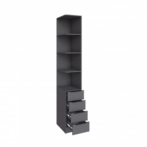 Угловое завершение Мадрид с 4-мя ящиками левое 0,35 м Графит